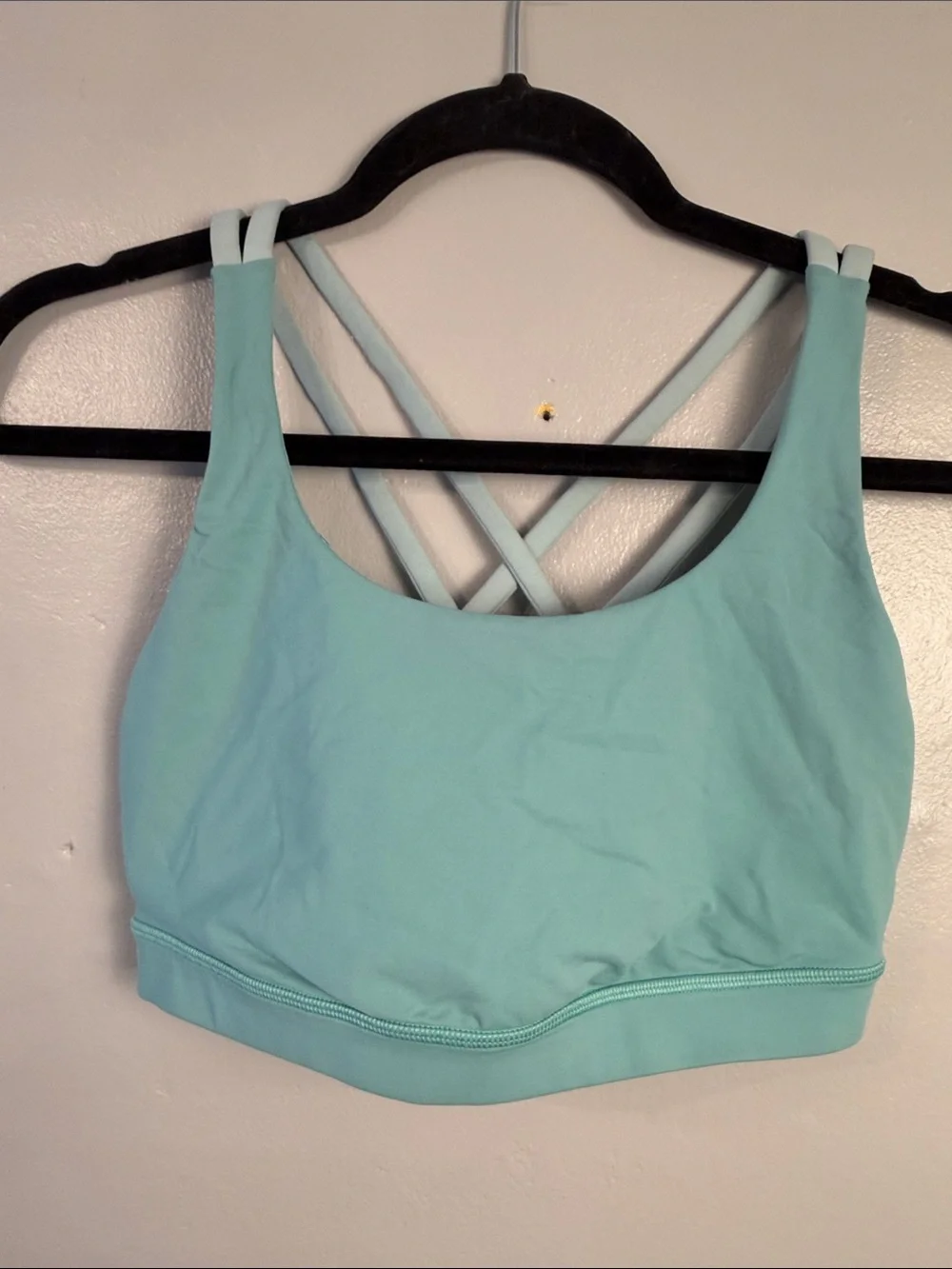 Lululemon strappy sports bra mint green/blue size 8